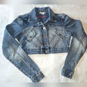 Crop jean jacket juniors size small